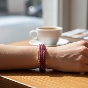 Fuchsia Beaded Bracelet